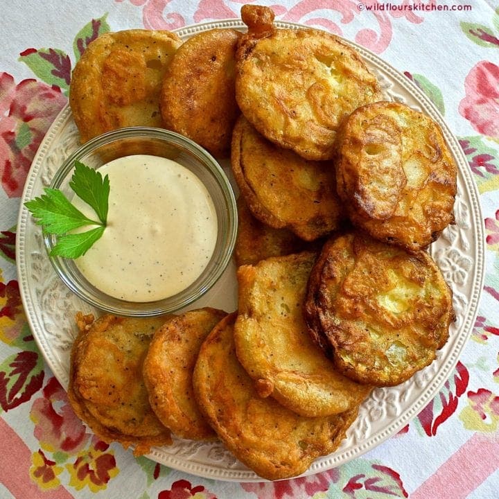 Summertime Beer-Battered Fried Zucchini with Honey-Mustard Ranch Dipping Sauce-image