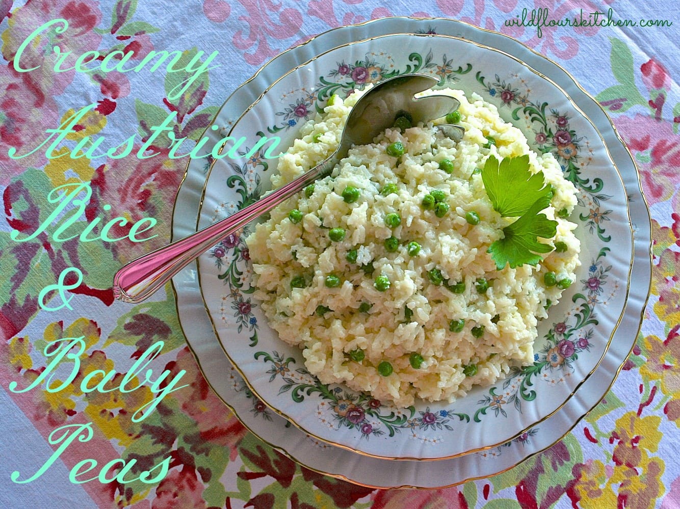 Creamy Austrian Rice & Baby Peas - Wildflour's Cottage Kitchen
