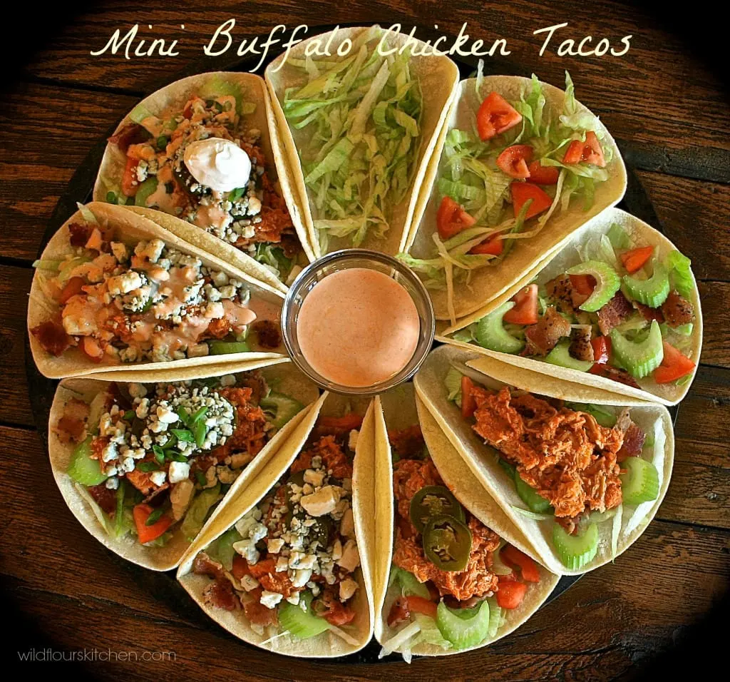 mini buffalo chicken tacos 2