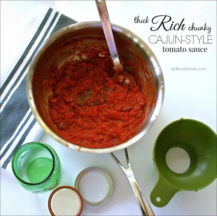 Spicy Chunky-Style Homemade Cajun Tomato Sauce
