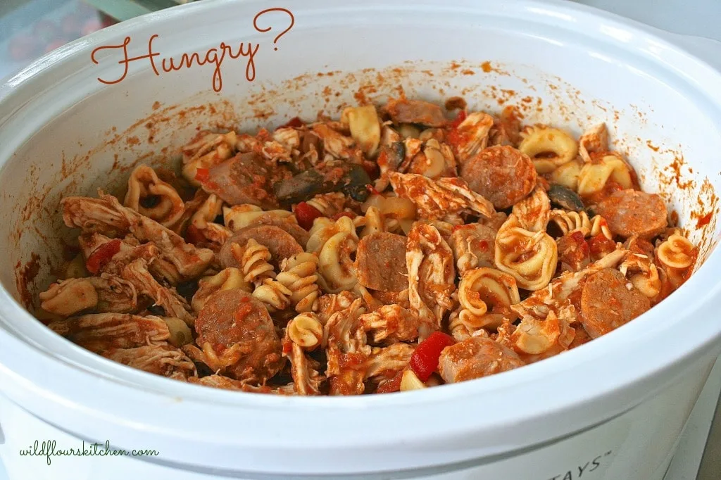 arrabbiata dish in crock