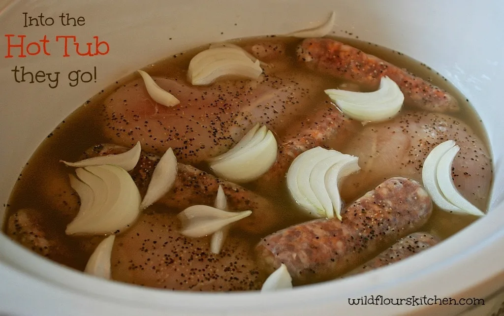 sausage chix in crock