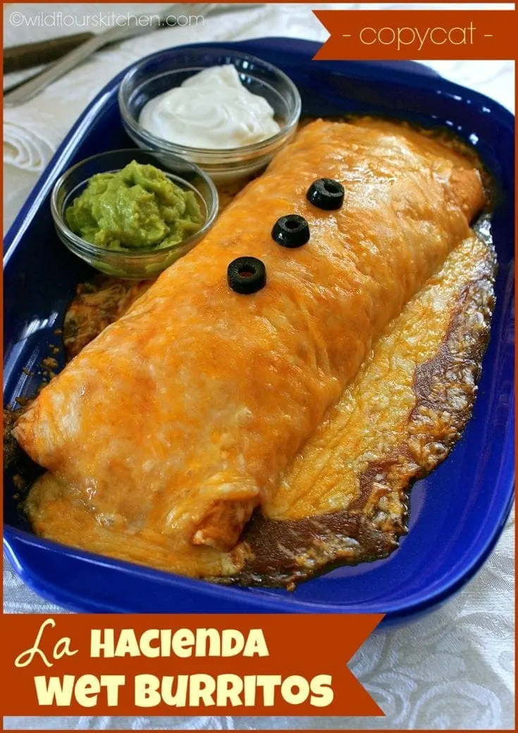 Copycat Hacienda Wet Burritos (Shredded Pork, Beef, Chicken or Ground Beef)