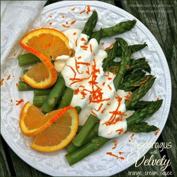 Asparagus with Velvety Orange Cream Sauce Wildflour's Cottage Kitchen