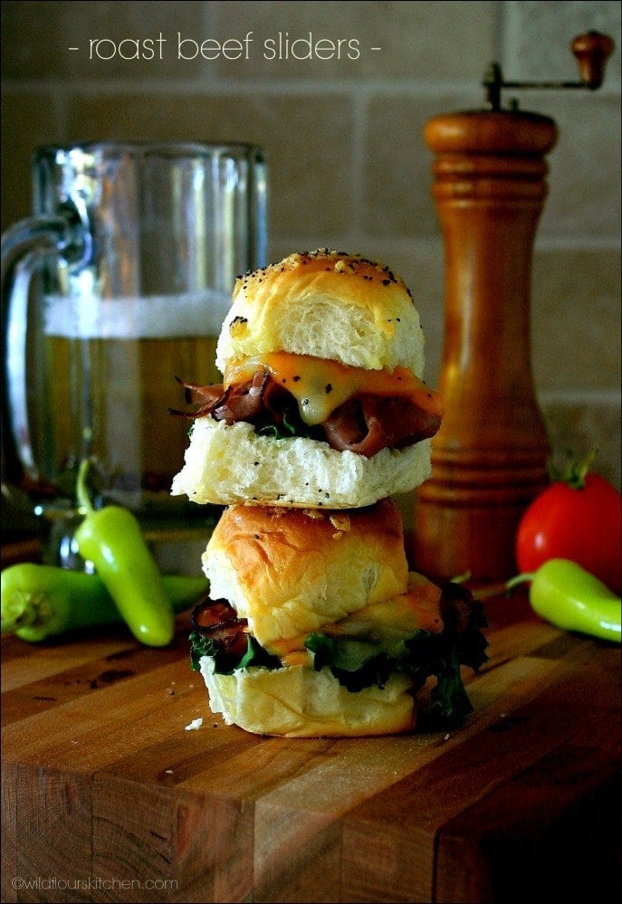 Saucy Roast Beef and Cheese Sliders The Secret Recipe Club