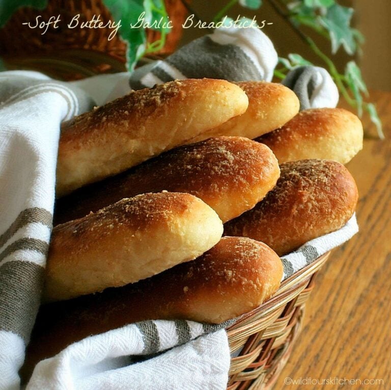 Soft Buttery Garlic Breadsticks
