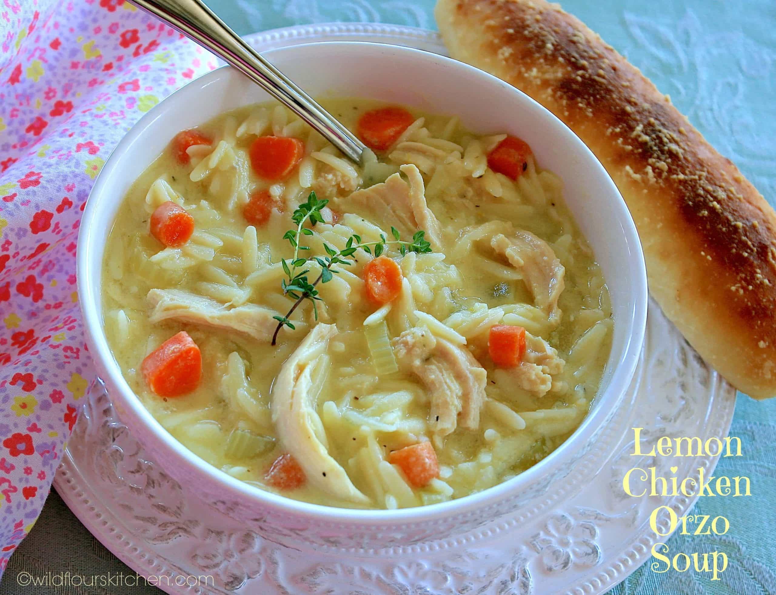 Lemon Chicken Orzo Soup Avgolemono Wildflour s Cottage Kitchen lemon-chicken-orzo-soup-avgolemono-wildflour-s-cottage-kitchen