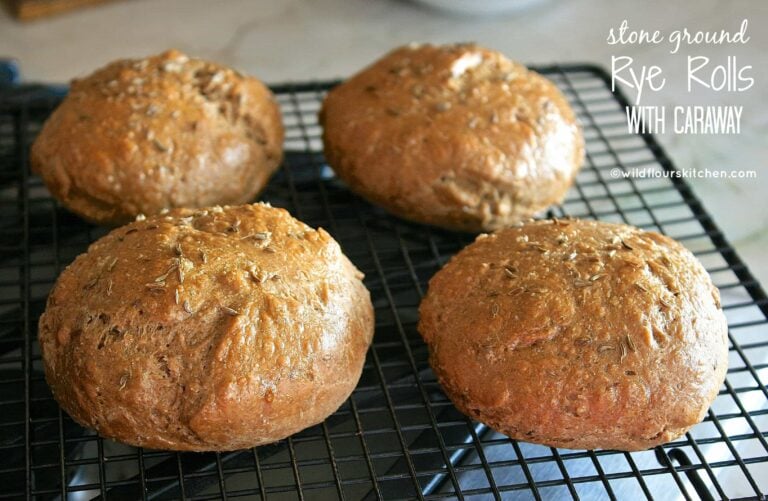 Stone Ground Rye Rolls with Caraway