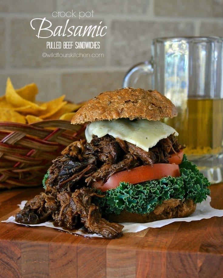 Crock Pot Balsamic Pulled Beef | The Secret Recipe Club