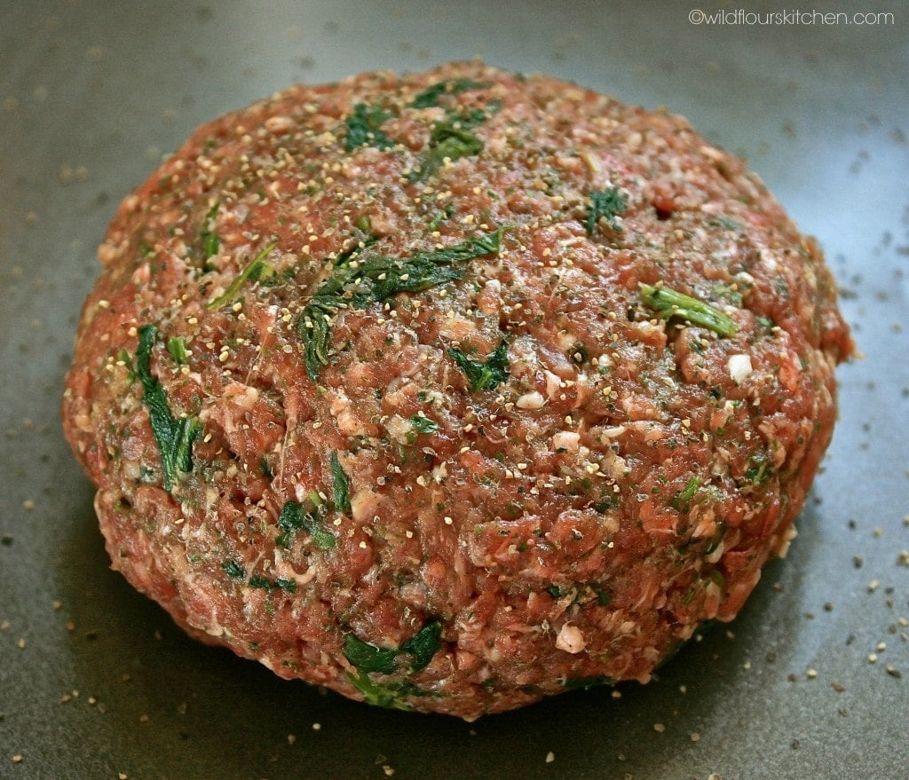 spinach bomb burger pregrill