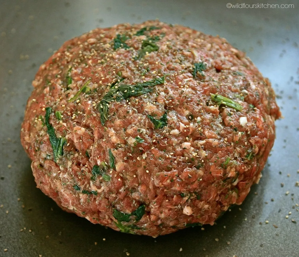 spinach bomb burger pregrill
