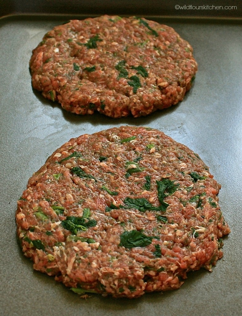 spinach pesto burger patties
