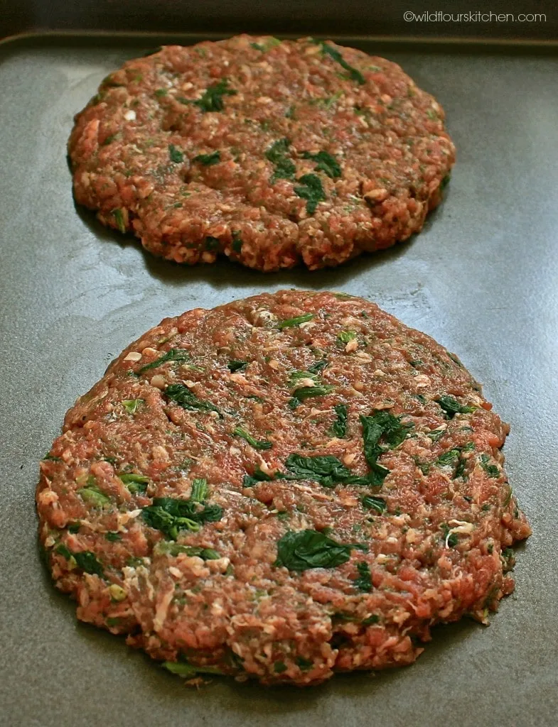 spinach pesto burger patties
