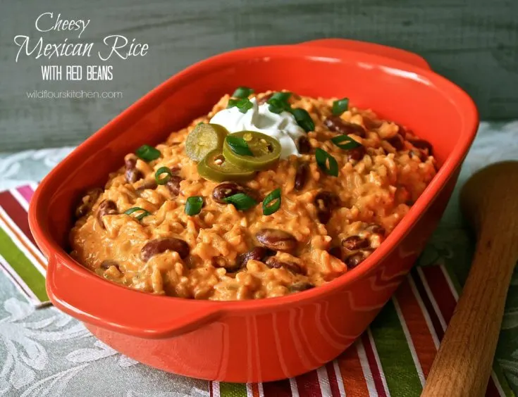 Cheesy Mexican Rice with Red Beans