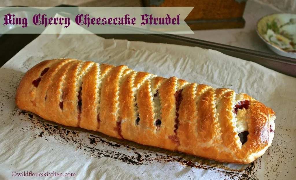 bing cherry cheesecake strudel