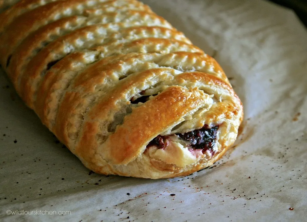 bing cherry strudel close