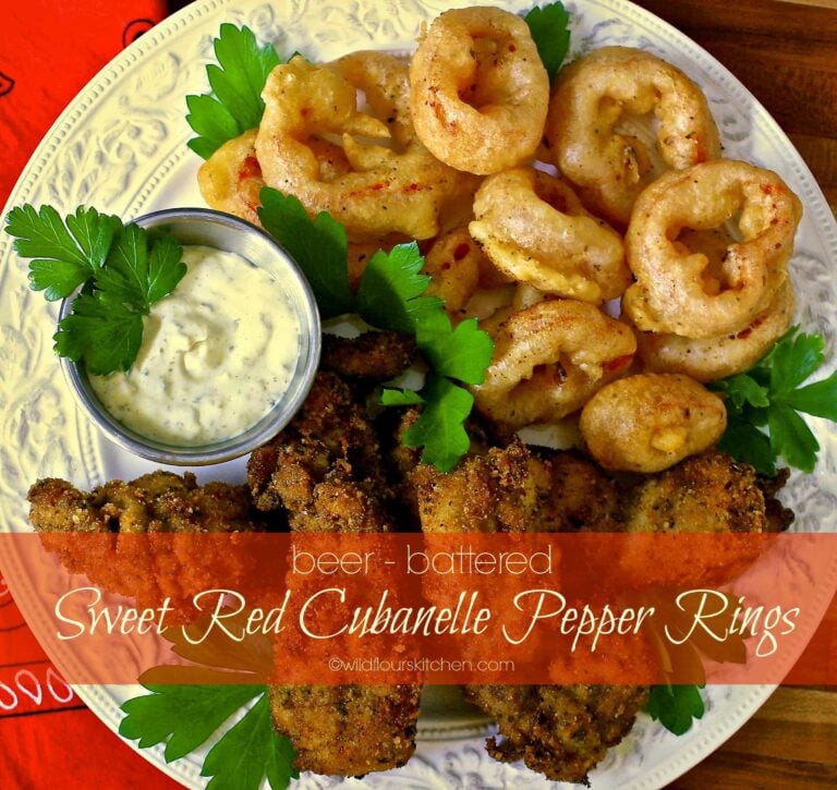 Beer-Battered Sweet Red Cubanelle Rings