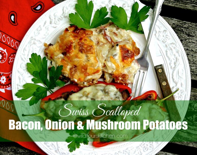 Easy Swiss Scalloped Bacon, Onion & Mushroom Potatoes