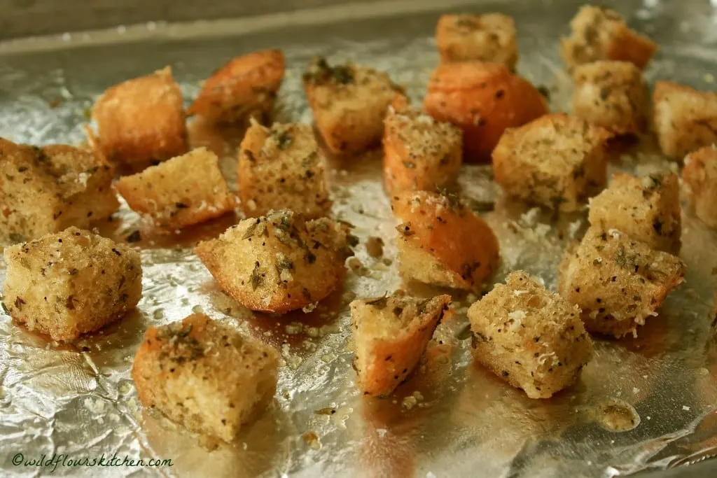 croutons ready to bake