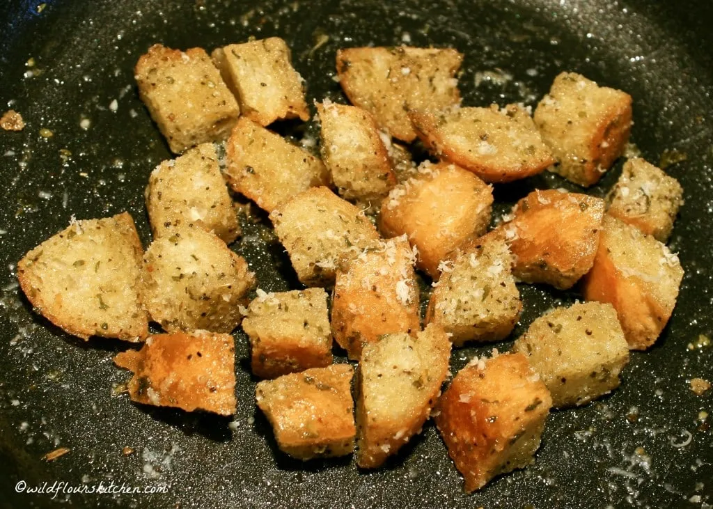 croutons with asiago