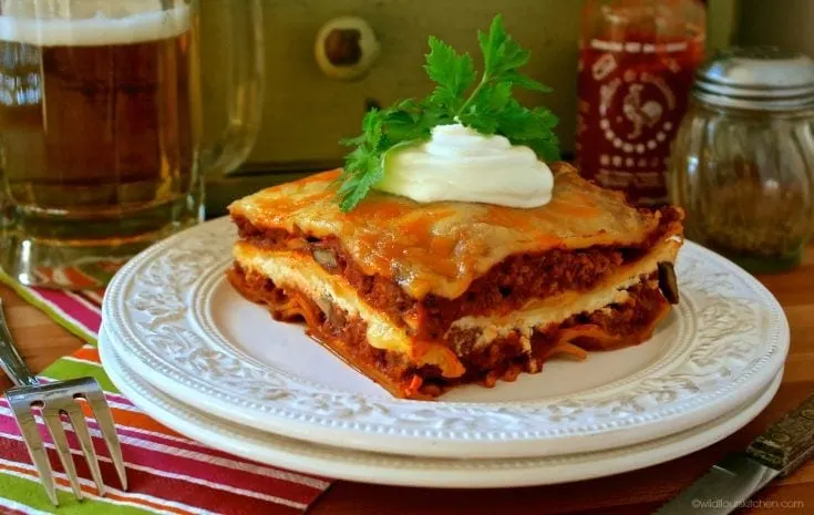 Best Mexican Lasagna My Way! (With Roasted Red Pepper & Tomato Taco Sauce!)