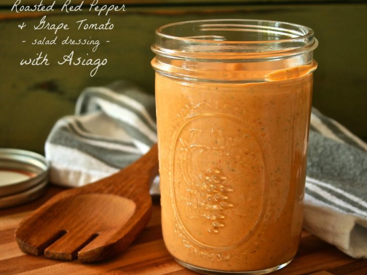 Roasted Red Pepper & Tomato Ranch Salad Dressing/Dip with Asiago