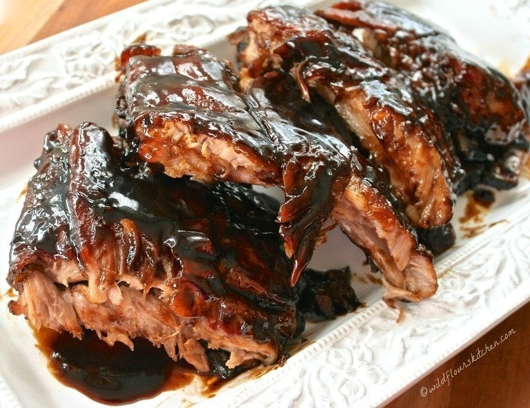 Sweet Sticky Balsamic Espresso Ribs