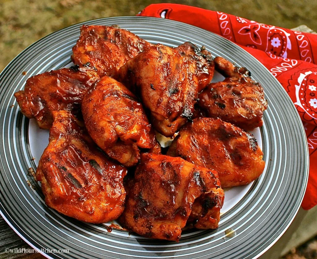 grill seasoning on thighs