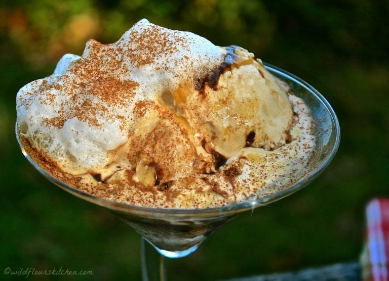 Chocolate Caramel and Cinnamon Macchiato Affogato with Coffee Ice Cream / #Choctoberfest 2016