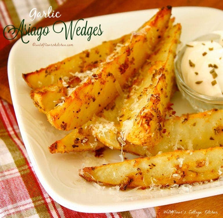Garlic Asiago Potato Wedges