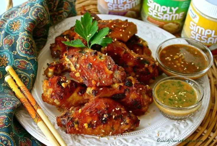 Spicy Sesame, Ginger and Garlic Butter Wings