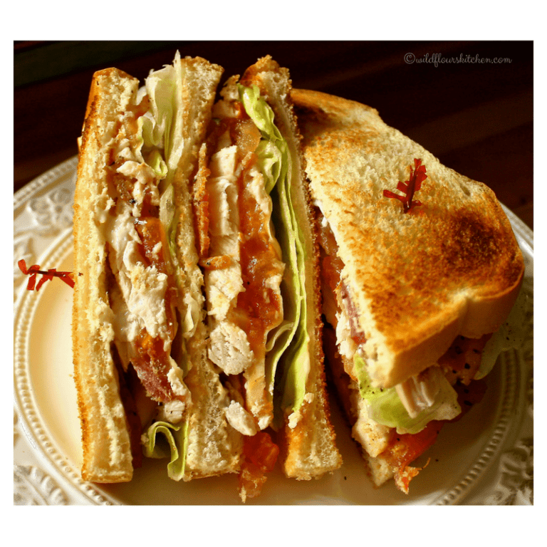 Slow Roasted Chicken Club with Bacon, Swiss & Honey Mustard Sauce