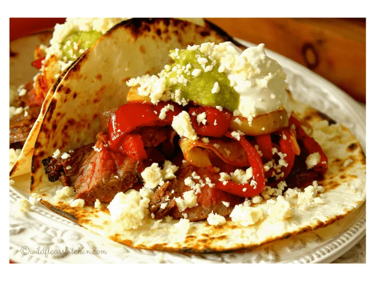 Key Lime Flank Steak Fajita Tacos