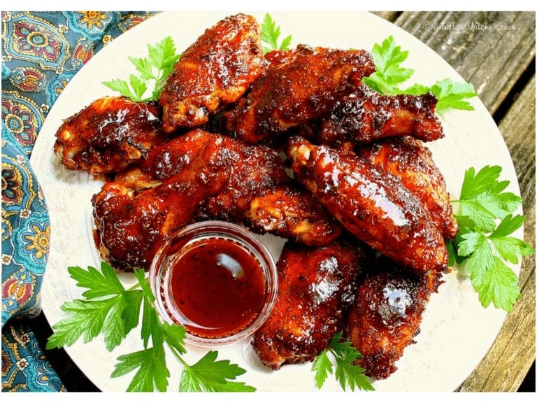 Sweet and Spicy Honey Pomegranate Wings