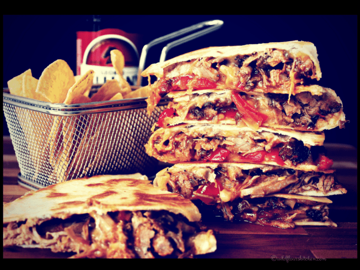 Barbecued Smoked Pulled Pork Quesadillas