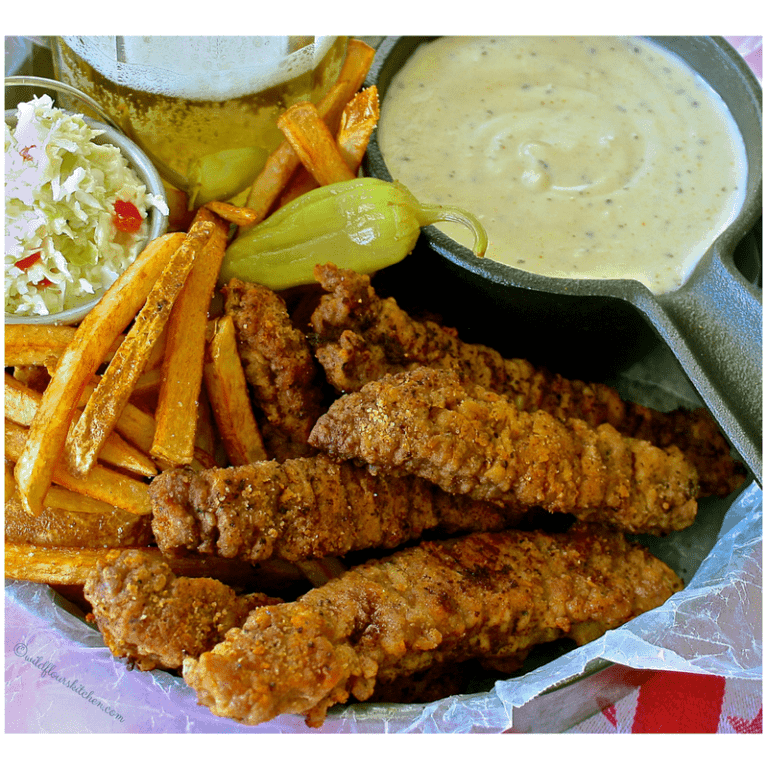 Chicken Fried Steak Fingers with Ragin' Cajun Pepper Gravy