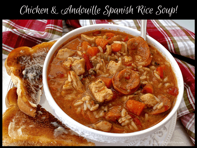 Chicken & Andouille Spanish Rice Soup