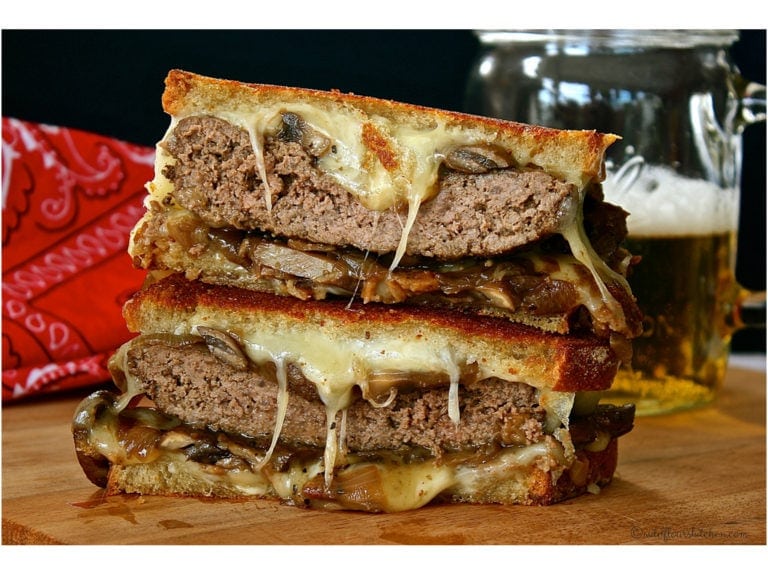 Red Wine Espresso Patty Melt Burger #BurgerMonth