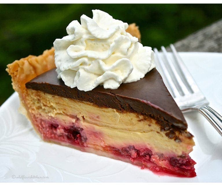 Chocolate Raspberry Key Lime Pie