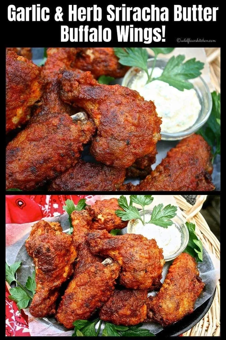 Garlic & Herb Sriracha Butter Buffalo Wings