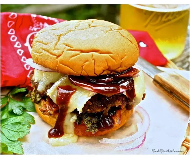 Gettin' Figgy With It Bacon Brie and Kale Sausage Burger