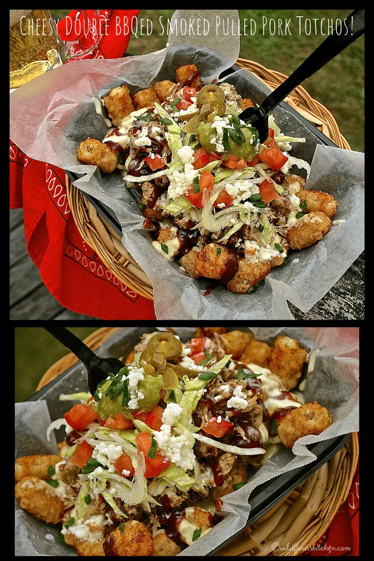 Cheesy Double BBQed Smoked Pulled Pork Totchos