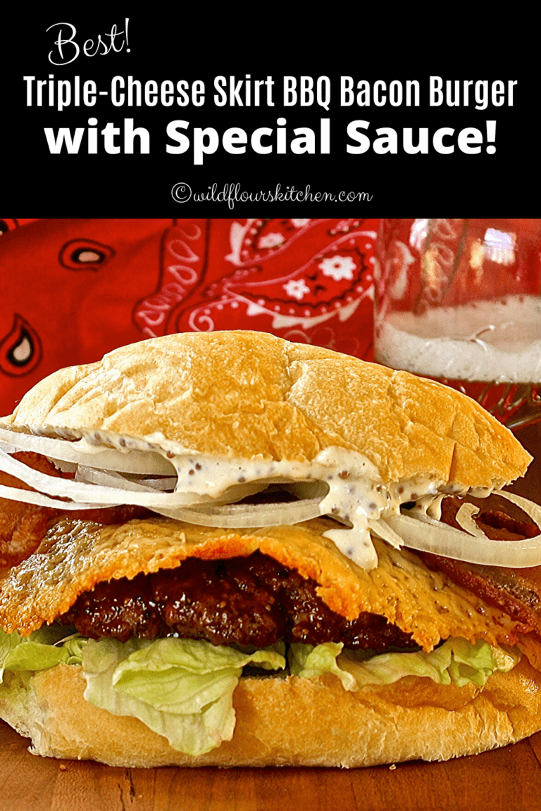 Best Triple-Cheese Skirt BBQ Bacon Burger with Special Sauce