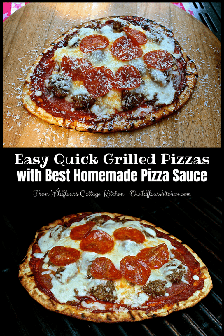 Easy Quick Grilled Pizzas with Best Homemade Pizza Sauce