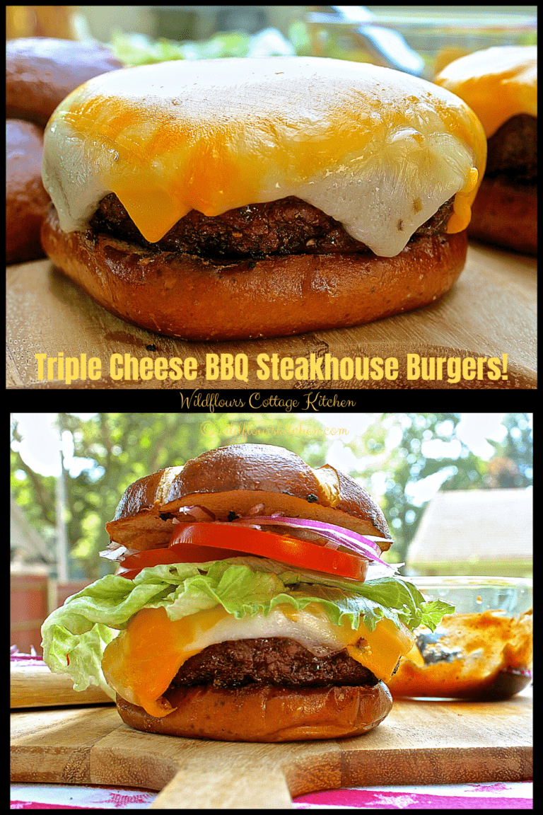 Triple Cheese BBQ Steakhouse Burgers