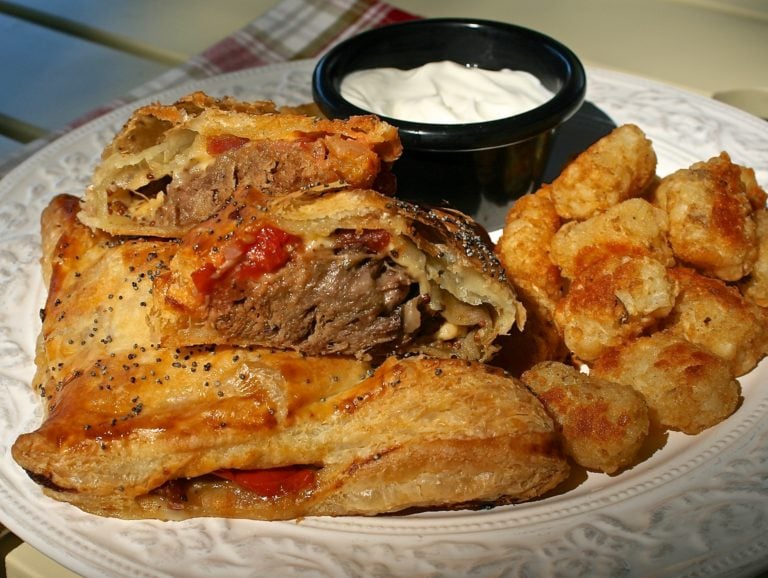 Mississippi Pot Roast Turnovers with Bacon, Tomato and Gouda
