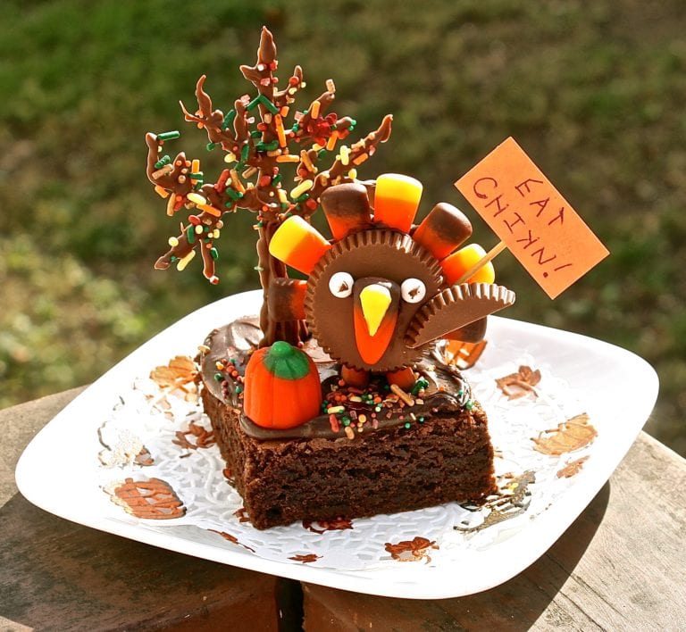 Thanksgiving Candy Turkey Brownies