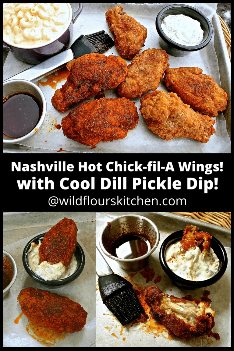 Nashville Hot Chick-Fil-A-Style Wings with Cool Dill Pickle Dip!